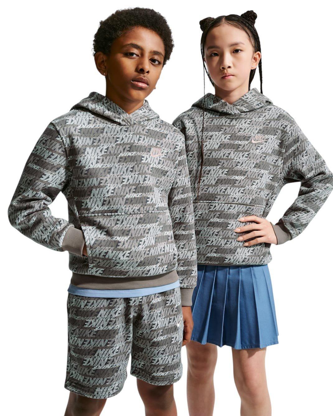 Nike Big Kids' Sportswear Club Fleece Pullover Hoodie - Cave Stone - CAVE STONE